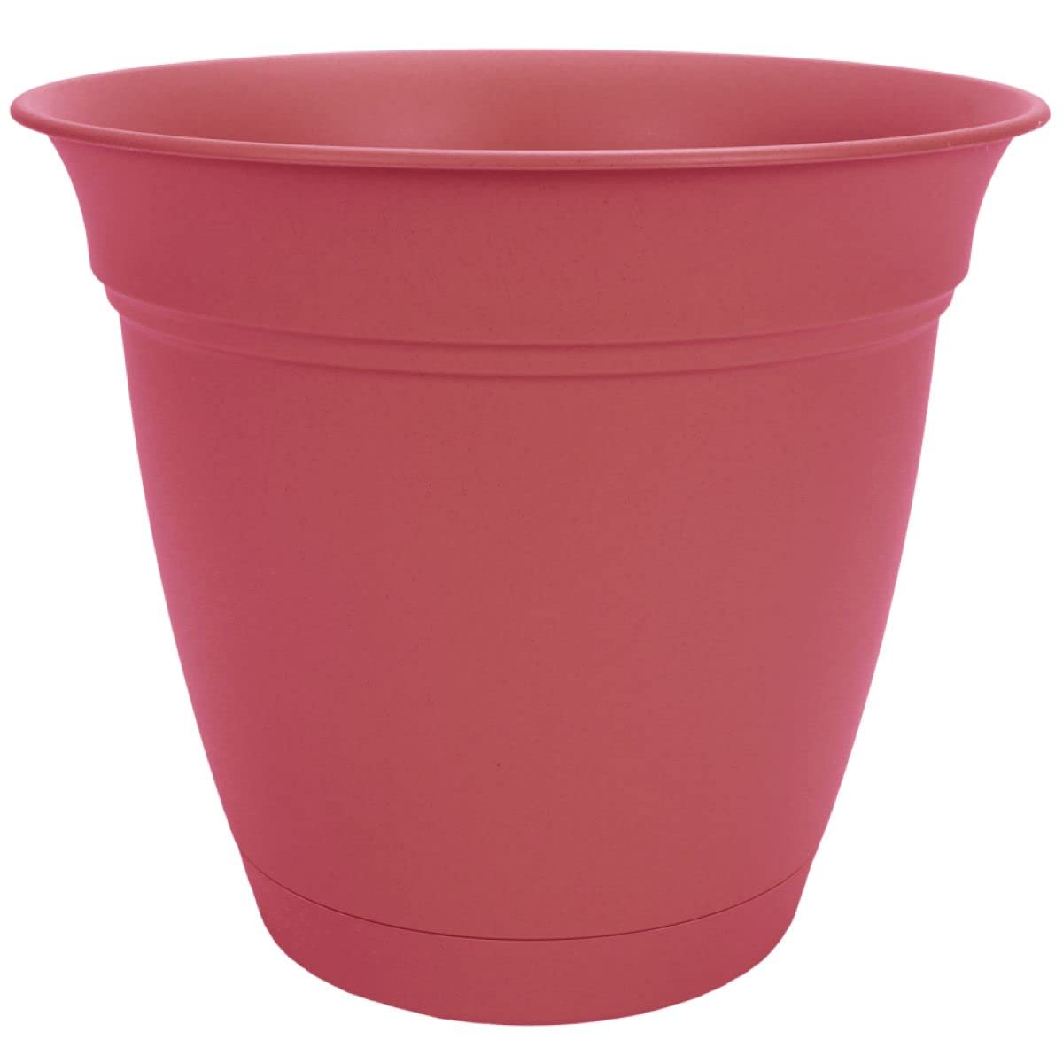 The HC Companies 8 Inch Eclipse Round Planter with Saucer - Indoor Outdoor Plant Pot for Flowers, Vegetables, and Herbs, Rose