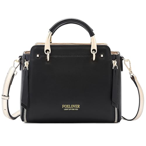 Bolso Satchel para Mujer de Cuero Genuino FOXLOVER miniatura 1