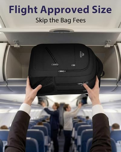 Image of MATEIN 18.4 Inch Laptop Backpack 50 L, Extra Large Anti Theft Carryon Backpack TSA Approved, Work Business Bag with Multiple Compartments & Luggage Strap for Travel, Gifts for Men Women, Black