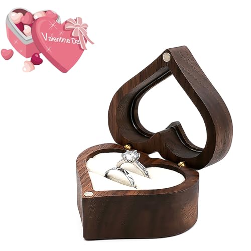 JYCMMFC Wooden Ring Box, Personalized Ring Box...