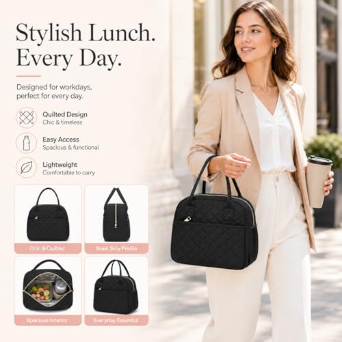 CAMTOP Quilted Insulated Lunch Tote