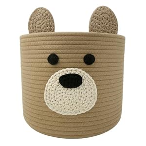 Saiiwnn Bär Aufbewahrungskorb BEAR-S DE Braun