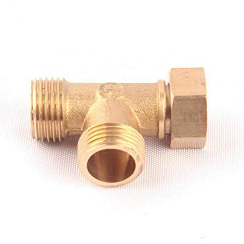 Senrise Connecteur en T 3 voies 1,27 cm de diamètre - Pour raccordement de tuyaux d’air/eau/gaz/coupleur (type C) Cover