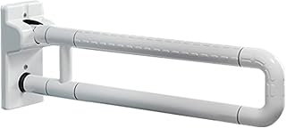Klappgriff Sicherheit Anti-Rutsch-Stützgriff Badezimmer Armlehne klappbar Stützgriff Geeignet für Senioren mit Disibilität Senioren Weiß (70 cm)