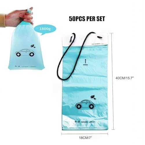 Image of 100PCS Car Trash Bag Rubbish Bin Bag Car Trash Bin Gag Disposable Container Bag for Auto Car Truck Vehicle Office Babyroom Bathroom Study Room