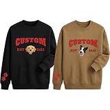 WERWAES Sudadera con Bordado Personalizado de Cara de Perro – Sweatshirt para Amantes de Mascotas, Ideal para Parejas y Regalos de Cumpleaños o Aniversario