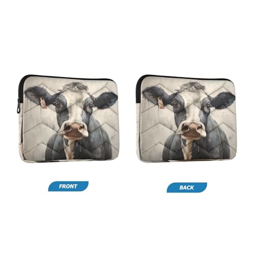 Funda para portátil Vintage Cow 13-14 pulgadas impermeable miniatura 2