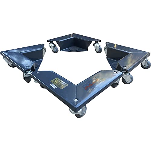 Pake Handling Tools - Low Profile Desk Cabinet Corner Mover Dolly Furniture Dollies 3 Wheel Dolly (Set Of 4) 1320 Lb. Capacity Quiet Pu Roller Premium Ball Bearing Industrial Standard #TOP2