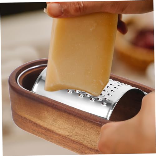 Rallador de Queso de Acero Inoxidable con Caja de Madera miniatura 6
