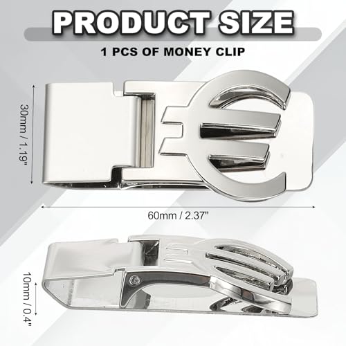 PATIKIL Stainless Steel Money Clip, Metal Slim Wallet Clip for Men Money Holder Minimalist Front Pocket Wallet for Credit Card Business Card2