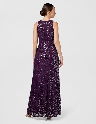 Image of Alex Evenings Women's Long Sleeveless Mother of the Bride Dress W /Cascade Ruffle & Front Slit (Petite and Regular Sizes)