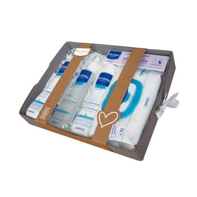 Canastilla Bebe Azul De Mustela