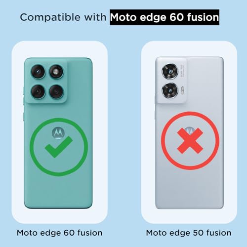 Image of Outlouders Back Cover for Motorola Moto Edge 60 5G / Motorola Moto Edge 60 Fusion 5G Mag-Safe Transparent PC + TPU Bumper Case with Magnetic Support Shockproof Protection (Transparent Mag-Safe)