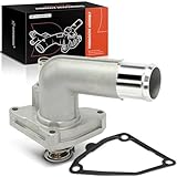A-Premium Engine Coolant Thermostat and Housing Assembly with Gasket Compatible with Nissan Altima 02-06, Maxima 02-08, Murano 03-07, Quest 04-09 & Infiniti I35 02-04 - V6 3.5L, Repalce# 212008J10B
