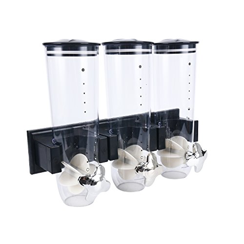DasMarine Dry Food Storage Triple Cereal Dispenser Pasta Container Machine Kitchen Storage - Thumbnail 4