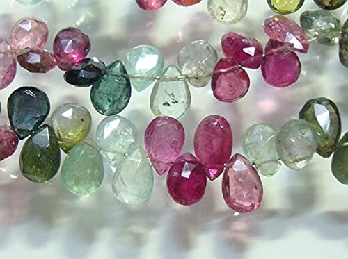 Tourmaline bleu vert et rose en perles facettées LKBEADS pour bijoux de créateurs