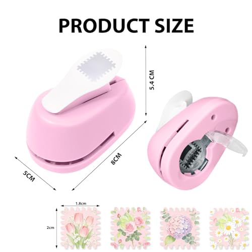 Image of Postage Stamp Puncher, Stamp Punch, for Crafting, Scrapbooking & Stamping Supplies, DIY Card Making, Finished Product 1.8 x 2 cm(Pink)