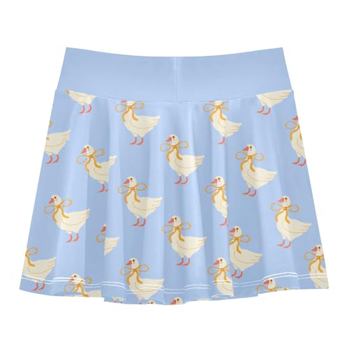 Girls Skorts High Waist Athletic Skirts with Shorts White Duck Stretchy Teens Performance Tennis3