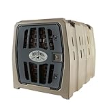 Lucky Dog Kennel, Durable Crash Tested Portable Dog Crates, Intermediate, Tan