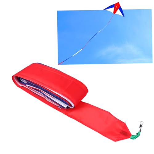 BRIGHTFUFU Rainbow Parafoil Kite Tails 30m Length Kite Tail Streamer Eye-catching Kite Accessories for Sky Writing Random