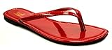 Kali Footwear Women's Twins Basic Patent Flat Thong Sandal