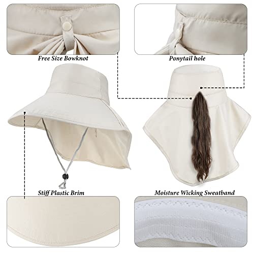 Sombrero de verano para mujer con ala ancha y protección UV miniatura 6