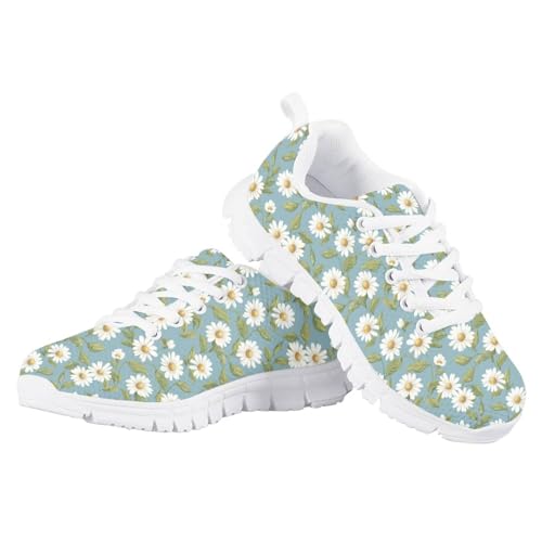 Lace-up Running Athletic Shoes Fashion Tennis Sneakers for Boys and Girls Cozy Breathable Light Anti-Skid Mesh Shoes for Workout US Little Kid 11-13 Big Kid 1-5 White Sole3