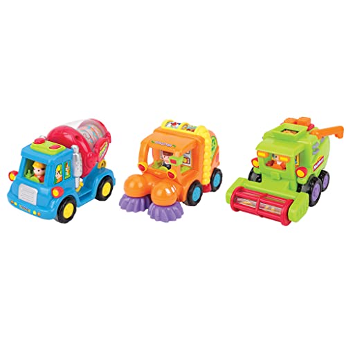 Think Gizmos Spielzeug-Fahrzeug-Set für Kleinkinder - Schiebeauto-Spielzeug für Jungen & Mädchen - Reibungsangetriebene…