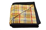 Best 100% Waterproof Fleece PET Throw Dog Blanket; Washable: Guaranteed Protection for Furniture & Bed Made in USA (84 x 60)(London Plaid Fleece w Black; Handmade Blanket)