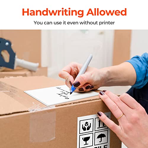 MUNBYN Versandaufkleber selbstklebend 4×6 DHL Etiketten 220 Stück Thermoetiketten BPA-freie Thermopapier für DHL UPS DPD, Kompatibel mit MUNBYN Nelko Phomemo Etikettendrucker, Weiß