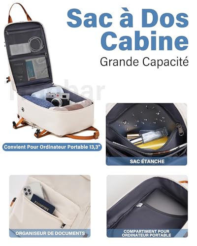 Valise cabine 55 x 35 x 20 rigide dotée de 4 roulettes multidirectionnelles
