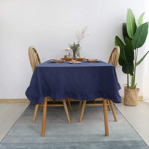 Nappe coton lin rectangulaire non-fading lavable pour table basse - 3