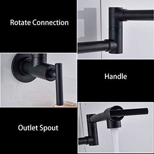 Grifo de cocina de latón cromado con caño folding para agua potable 6