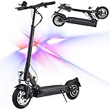 【Powerful】JOYOR Y8-S e scooter mit straßenzulassung ist mit einem leistungsstarken 500W bürstenlosen leisen Motor,10-Zoll-Geländereifen， 10-13-Stunden-Ladung und einer großen Kapazität Batterie 48V26AH mit einer maximalen Reichweite von 90-110km ausgestattet. Max. Geschwindigkeit 20km/h.