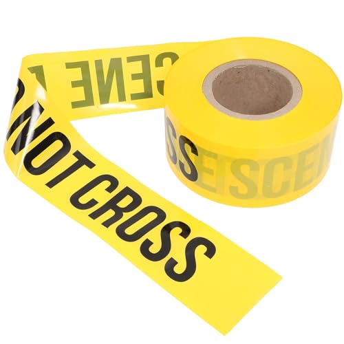 Ruban d'avertissement jaune et noir PE 7.5cm x 305m
