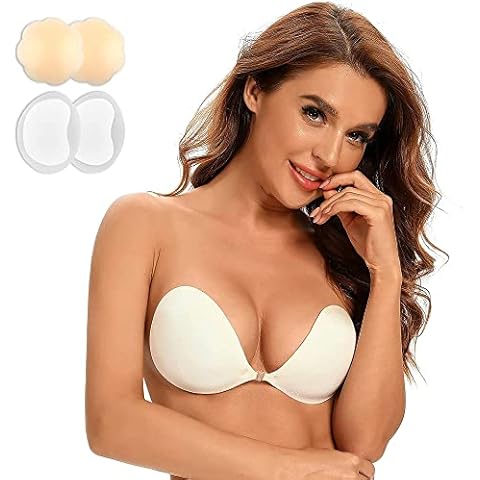 WXXGY Invisible Push Up Bra Strapless Breathable Comfortable High Viscous Nipple Cover Self Adhesive Reusable Bra Nipple Covers Safety Cover