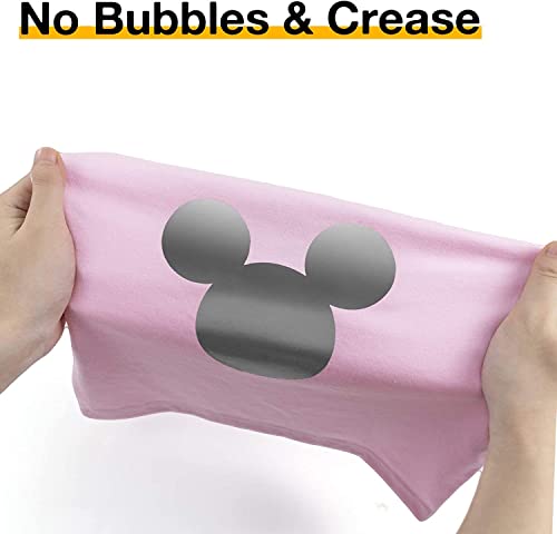 Image of HTVRONT HTV Rolls Heat Transfer Vinyl - 12 inch x 20ft Silver HTV Vinyl for Shirts, Iron on Vinyl for All Cutting Machines - Easy to Cut & Weed for DIY Heat Transfer Design (Silver)