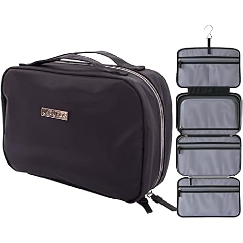 JAGURDS Hanging Toiletry Bag - Toiletries Travel Bag with Hook, Hanging Make Up Organizer Travel Cosmetic Bag - Travel Bathroom Bag Cover