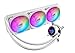 ASUS ROG STRIX LC 360 RGB White Edition, Cooler CPU All-in-One ROG, con Illuminazione Addressable RGB, Aura Sync, Rivestimento Pompa NCVM e Ventola del Radiatore ROG 3 FAN 120 mm
