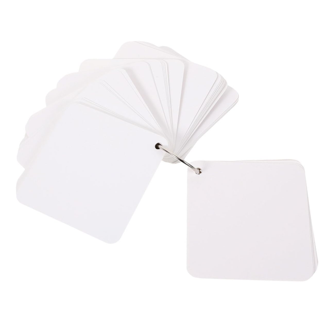 Leere Karteikarten 300 Blatt aus Papier mit 6 Ringen Weiß