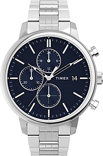 TIMEX Stainless Steel Trend Men Blue Dial Round Analog Watch - Tw2V01700Uj, Band_Silver (B09JNBP4HF) Amazon Price History, Amazon Price Tracker