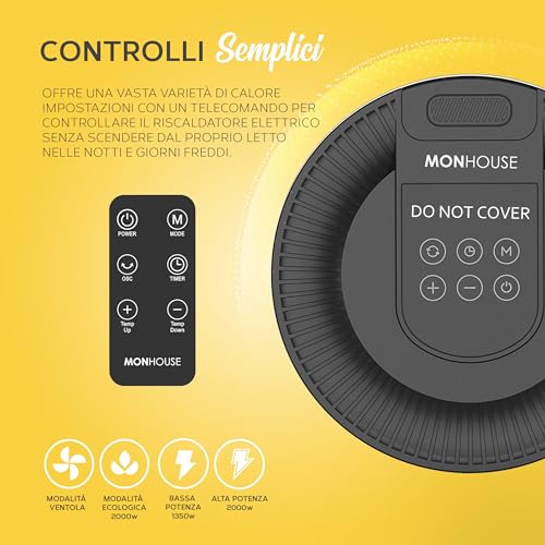 Riscaldatore Elettrico A Parete Da 2000 Watt Con Termostato - Foto 10