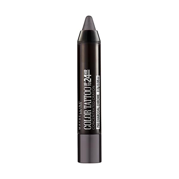 Maybelline Eyestudio ColorTattoo Concentrated Crayon,750 Charcoal Chrome, 0.08 oz.