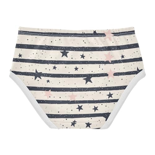 ZZKKO Stars Dots Stripes Girls Underwear Toddler Panties for Girls Comfort Brief Size 2T-8Y2