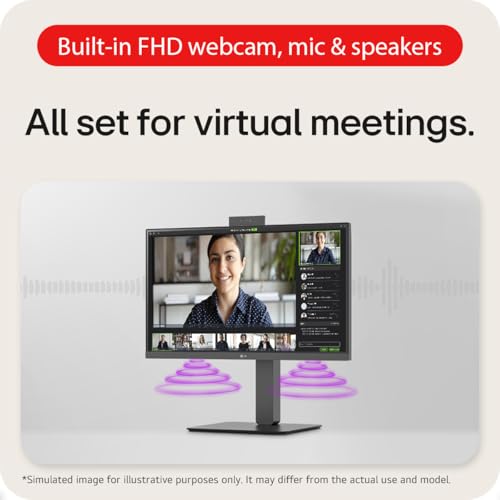 Image of LG Electronic Monitor 24BA850, 24 inch, FHD 1080p, 100Hz, 5ms Response Time, IPS Panel, HDMI, DisplayPort, USB-C (Black)