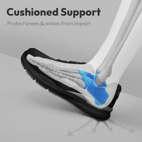 Mens Walking Shoes for Plantar Fasciitis, Arch Support Men Sneakers with Non-Slip Rubber Sole, Comfortable Casual Orthopedic Shoes with Wide Toe Box4