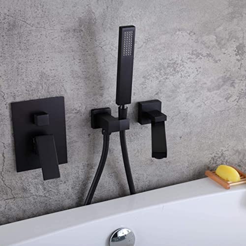 Mitigeur bain-douche mural pivotant flexible avec douchette incluse