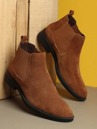 Image of Carlton London Men's Chelsea Slip-On Round Toe Comfortable Boot