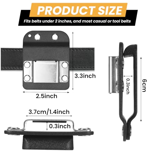 TranRantic Clip-on Werkzeug Gürtelclip, Bohrwerkzeugholster für Werkzeuggürtel, 304 Edelstahl Bithalter Gürtel für Akkubohrer, Maßband Schlagschrauber Werkzeuge