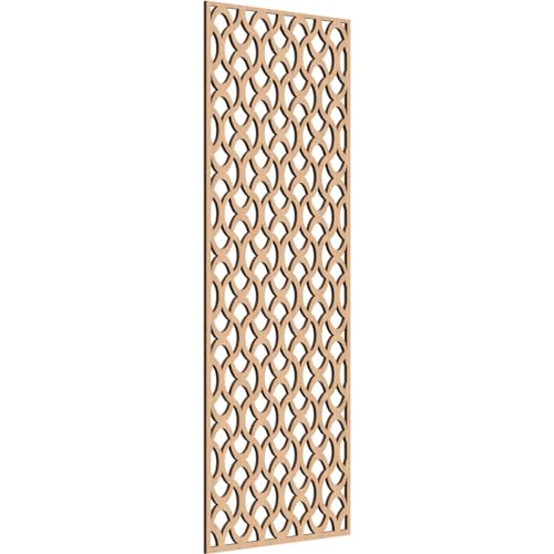 Image of Resort Decorative Pierced Fretwork Wood Wall Panels, 19 3 /8 inchW x 49 3 /8 inchH x 1 /4 inchT, Hickory